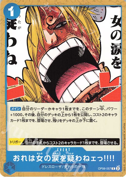 おれは女の涙を疑わねェっ!!!!