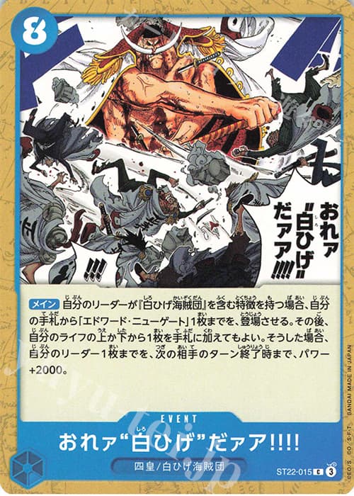 おれァ“白ひげ”だァア!!!!